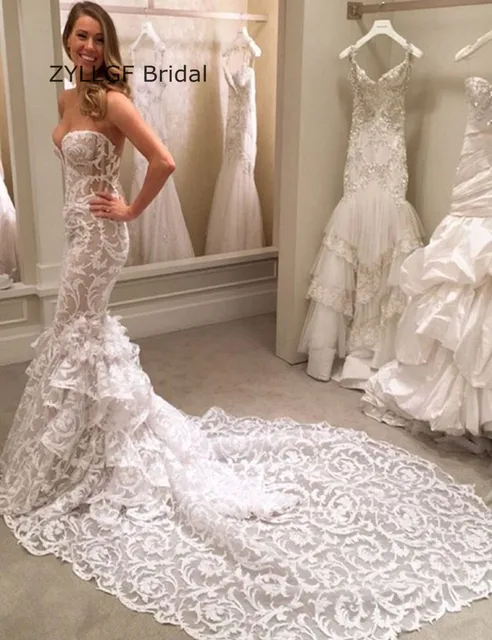 Mermaid Sweetheart Lace Wedding Dress