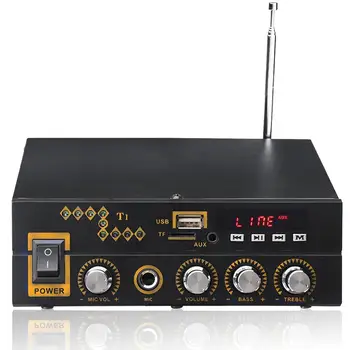 

Bluetooth 2.0CH Home Amplifier Audio with Microphone /USB/TF/FM/AUX Play Stereo Sound