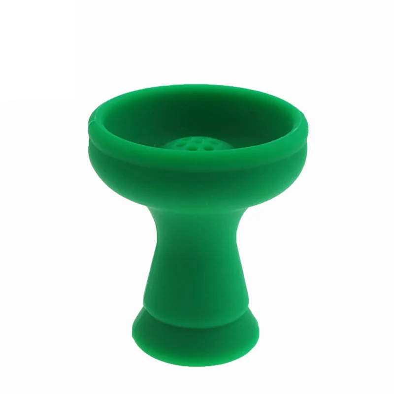 SY пищевого силикона кальян табачная чаша кальян хича наргиле аксессуары для лотоса семь отверстий - Цвет: Green1