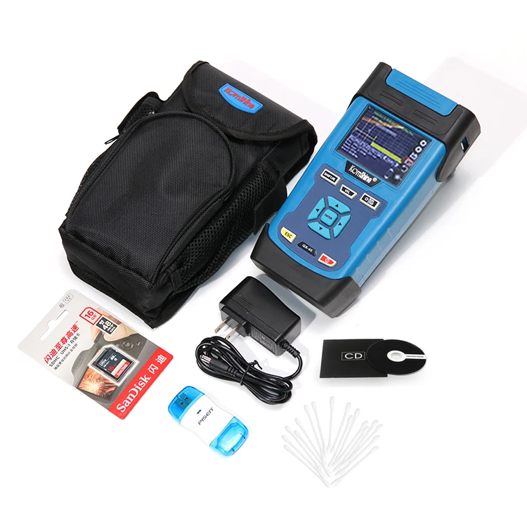KOMSHINE-QX45-OTDR-1310-1550nm-as-JDSU-OTDR-with-500m-OTDR-jump-cable-box-SD-Card-3
