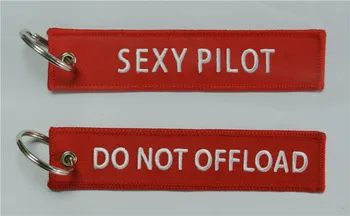 

Sexy Pilot Do Not Offload Fabric Embroidery Pilot Key Chains Keyring