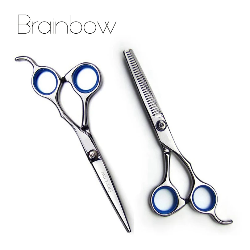 Brainbow 6 inch Cutting Thinning Styling font b Tool b font Hair Scissors Stainless Steel Salon
