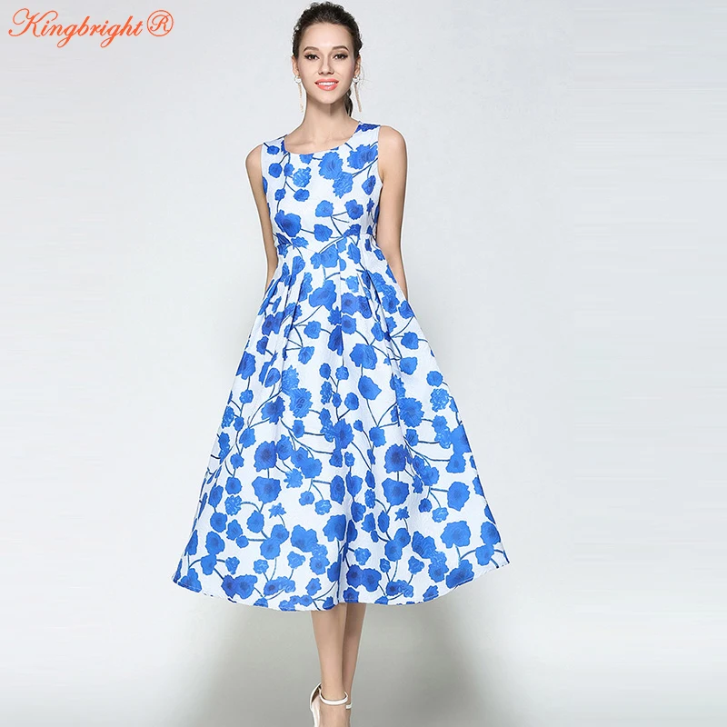 High Quality Women Dress Summer Sleeveless Empire Party Dresses High