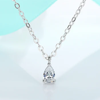 

2019 Fashion Jewelry Silver Color Water Crystal Necklaces Pendants For Women Long Chain Necklaces Collar Mujer Collares