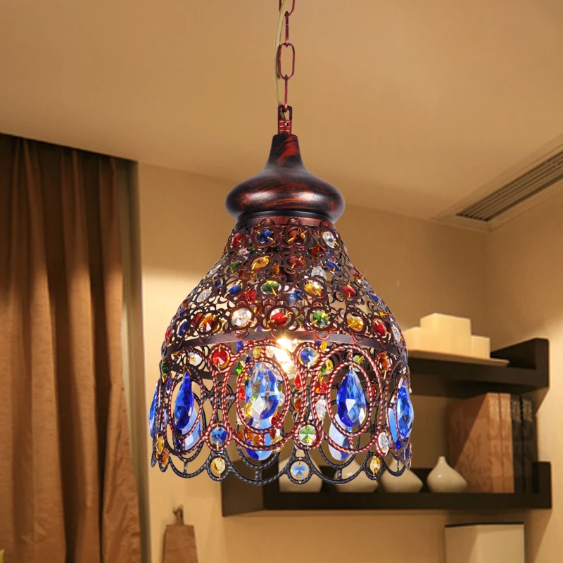 Top Rated Southeast Asia Thai Style Small Chandelier Colored Crystal Top Rated Southeast Asia Thai Style Small Chandelier Colored Crystal Chandeliers Bohemian Mediterranean Restaurant Decoration In Pendant Lights From