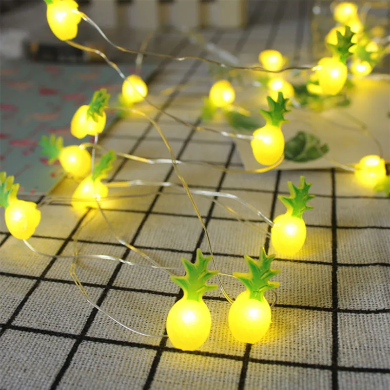 

Pineapple Party Decor Light String Tropical Hawaii Beach Party Decor Balloons Flamingo "ALOHA" Banner Tableware Decor Supplies