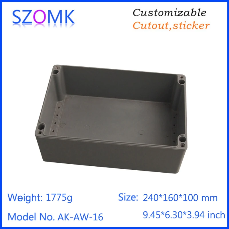 szomk IP66 die cast aluminum waterproof enclosure for electronics aluminum case waterproof equipment junction box  (8)