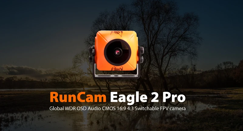 RunCam Eagle 2 Pro Global WDR, OSD Audio 800TVL 1/1. 8 для радиоуправляемого дрона FPV Racing