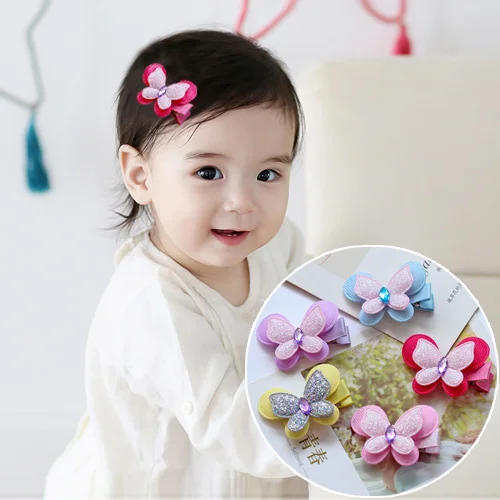 

1 PCS New Fashion Cute Sequin Butterfly Hairpins Girls Hair Accessories Children Headwear Baby Hair Clips Headdress