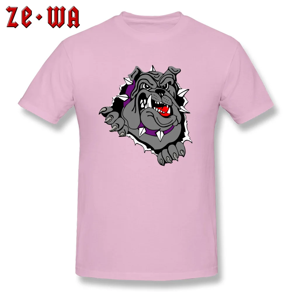 Bulldog T-Shirt Short Sleeve Leisure Cute Men's Summer Tops Shirt Leisure Tops Shirt O Neck All Cotton Free Shipping Bulldog pink