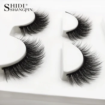 

SHIDISHANGPIN 50 lots Wholesale Eyelashes Natural 3d Mink Eyelashes Make Up Full Strip Lashes Thick Makeup Mink False Eyelashes