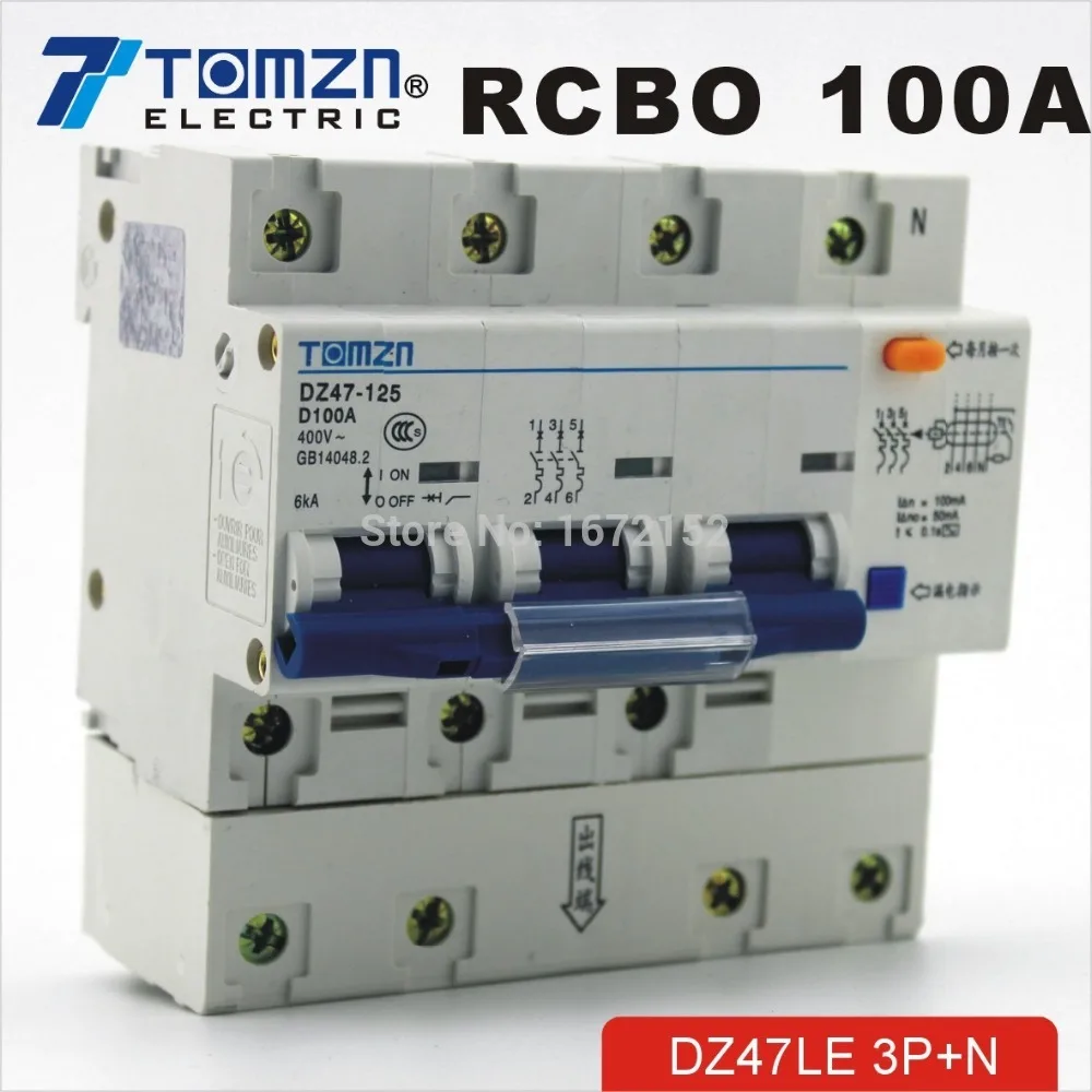 3P 32A DZ47LE 400V~ Residual current Circuit breaker RCBO