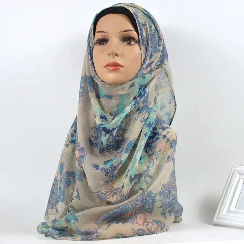 

Floral Printed Viscose Scarf Shawl Women Muslim Hijab Flower Soft Echarpe Head Wraps Scarves Shawls 10PCS/Lot