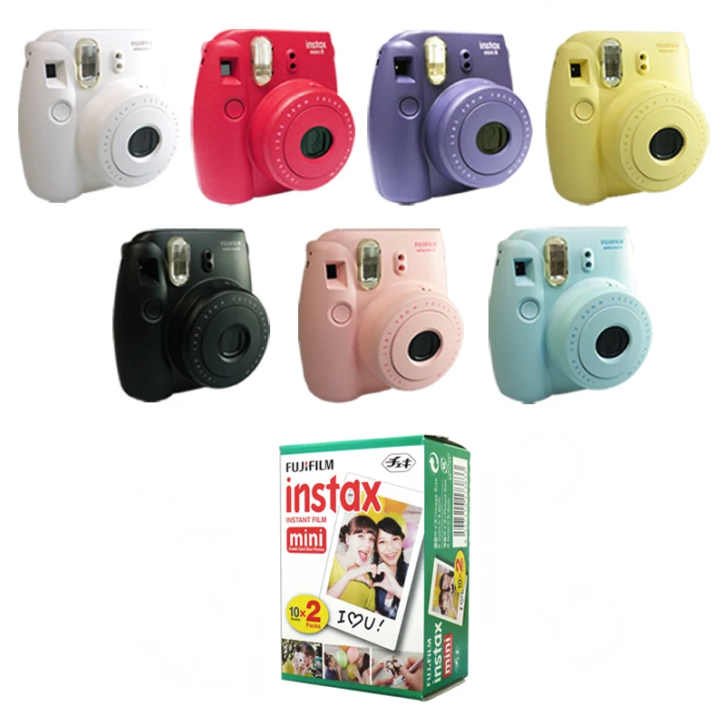 

Fuji Fujifilm Instax Mini 8 Instant Camera Black, White, Pink, Blue, Raspberry, Grape + 20 Film