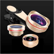 TOKOHANSUN 4 In 1 Mobile Phone Camera Lens Kit Fish Eye +0.6X Wide Angle 15X Macro Lens and 2X Telephoto Zoom Lens for IPhone 6s
