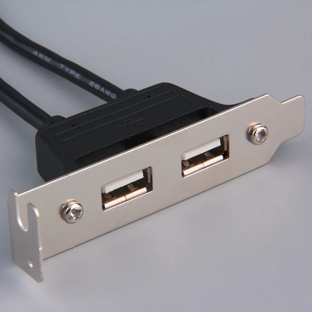 Расширение 2 вспомогательное устройство для USB 2,0 до 9 контактный разъем платы Панель кронштейн