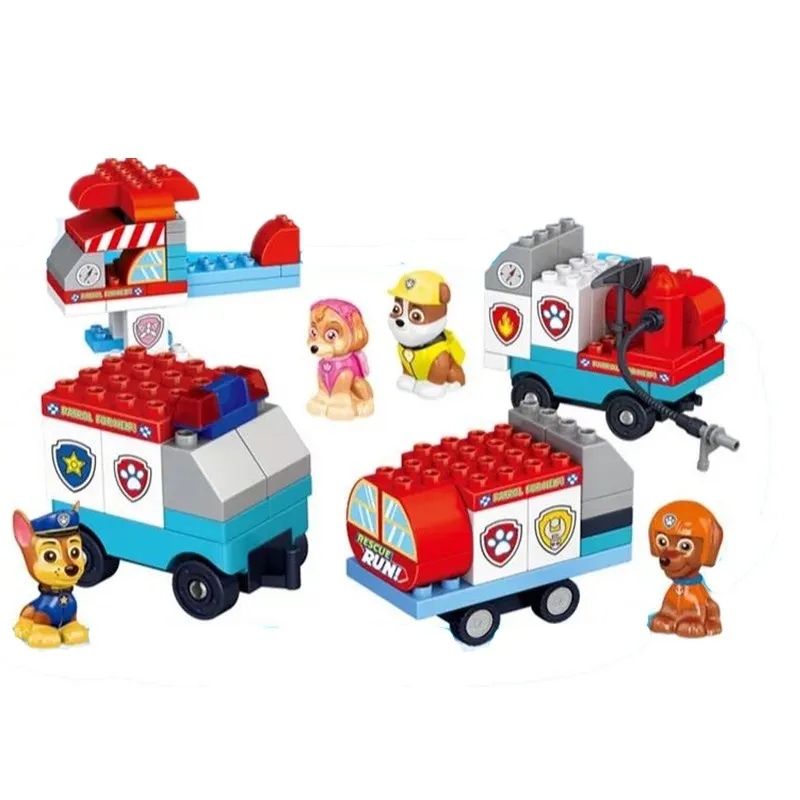 Tanie Paw Patrol zestaw zabawek klocki samochód mobilny rescue duży autobus paw patrol pies miasto deformacja zabawki dla dzieci na prezent