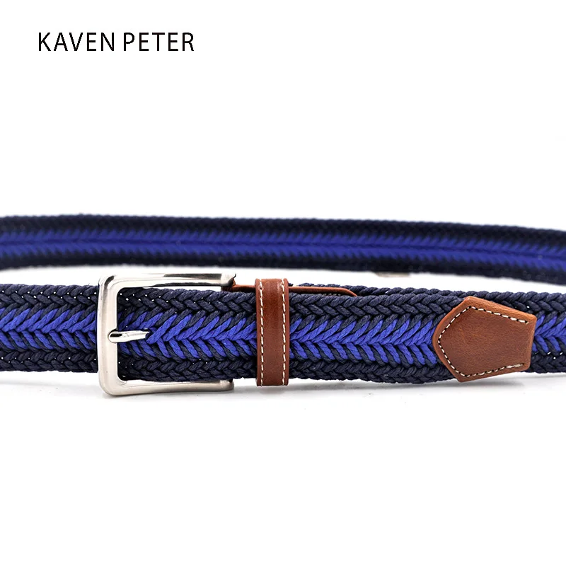  Men Braided Belt Casual Style Fish Bone Pattern Men's Golf Braided Belts With Wax Rope Material Mix