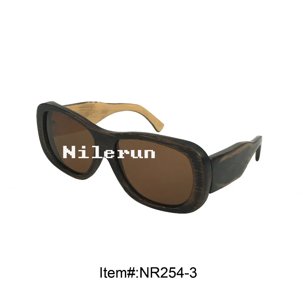 

huge antique black bamboo driving sunglasses with wide temples
