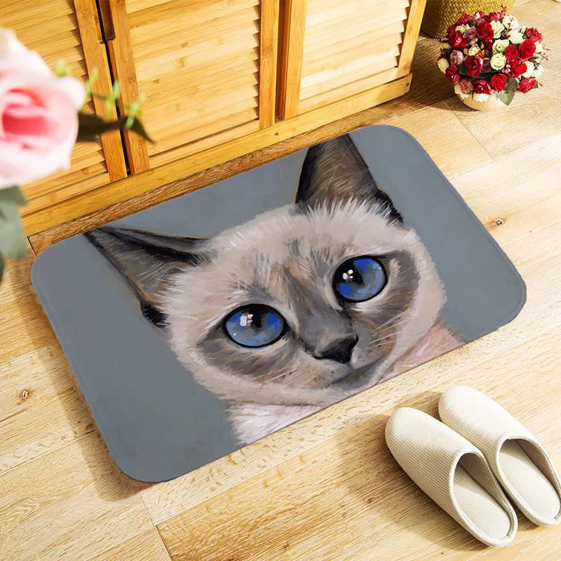 Новые с рисунком кошки из мультфильма 40x60 см наружный входной коврик небольшой площади коврик для спальни кухня Холл коврик антискользящий коврик для двери