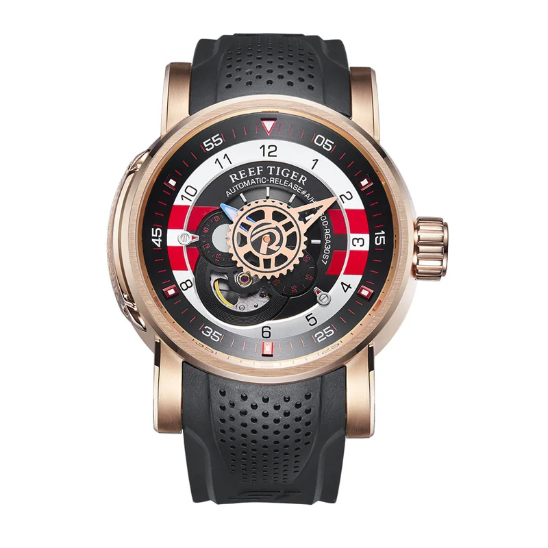 Риф Тигр/RT Топ бренд Роскошные спортивные часы Reloj Hombre мужские механические водонепроницаемые автоматические часы Relogio Masculino RGA30S7 - Цвет: 3