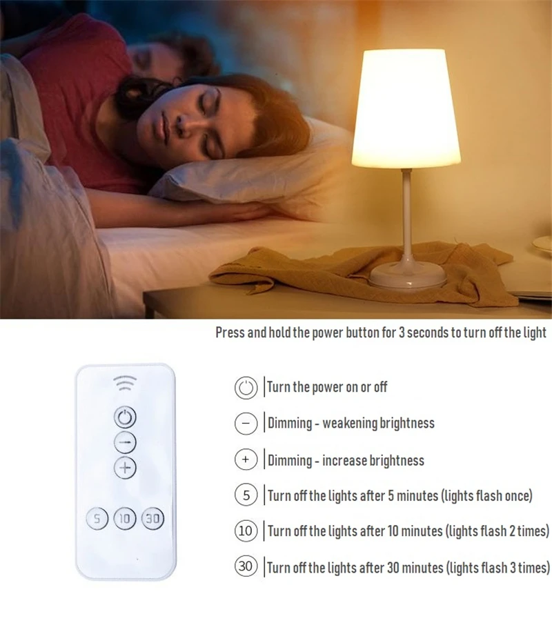 Ночной светильник с пультом дистанционного управления, сенсорный индукционный прикроватный светильник для спальни, лампа для домашнего питания, умный Настольный светильник