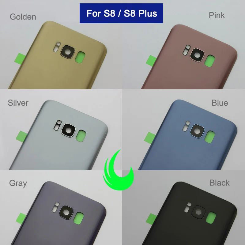 5 шт./лот сзади Батарея крышка двери для samsung Galaxy S8 G950 плюс G955 Стекло Корпус случае +