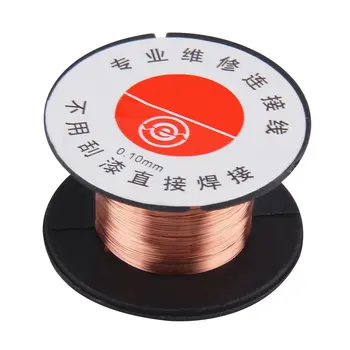 

New 0.1MM Copper Soldering Solder PPA Enamelled Repair Reel Wire Fly Line AI88