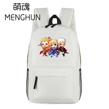 

Cute Fate anime characters ARCHER SABER concept colorful printing nylon backpacks anime fate backpacks school bag NB281