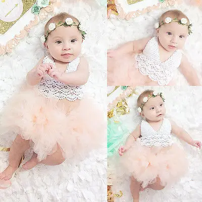 

Summer Dress Newborn Baby Girl Dress Tulle Tutu Bodysuit Outfits One-pieces Dress Clothes