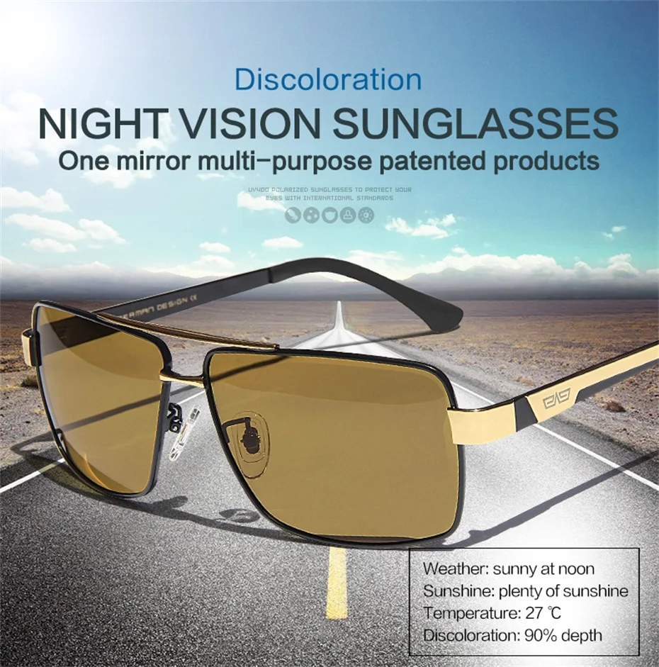 MORAKOT поляризованные фотохромные солнцезащитные очки, мужские солнцезащитные очки для водителей, мужские безопасные очки для вождения, рыбалки, UV400, мужские солнцезащитные очки P000031