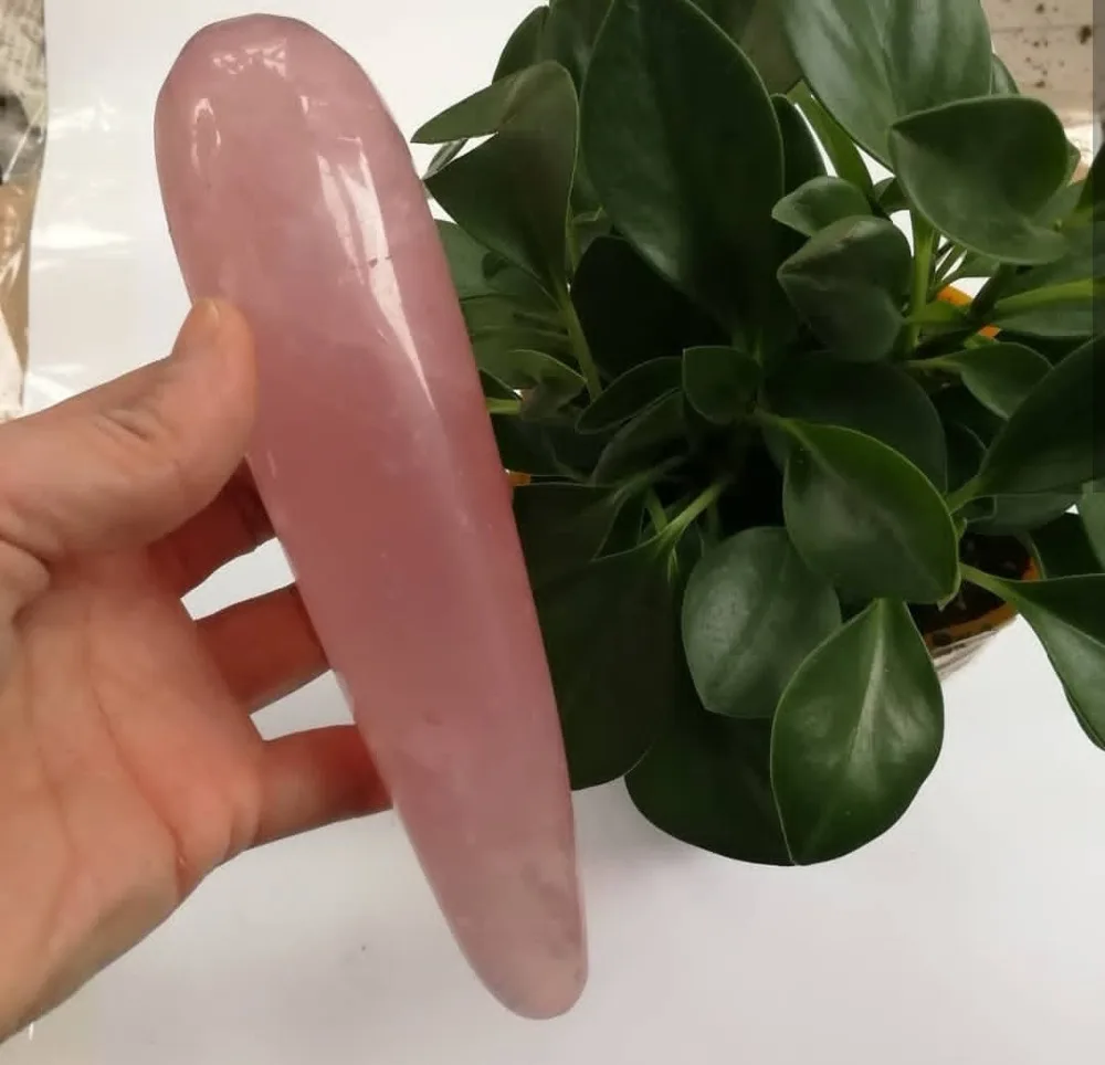 Buy 1 pcs Natural Pink Rose Quartz Crystal Massage