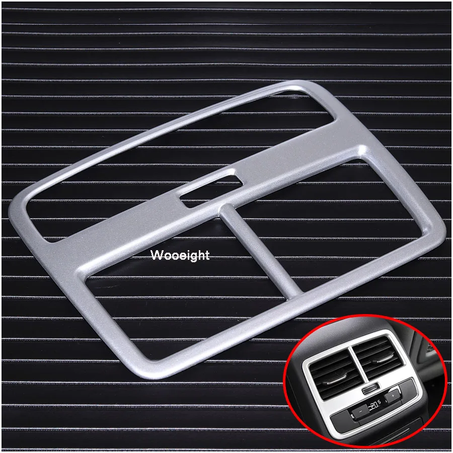 Wooeight Car Interior Rear AC Air Vent Outlet Trim Cover Frame For Audi A4 A5 B9 F5 Sedan Avant Allroad Sportback Coupe Cabriolet 2017 2018 (3)