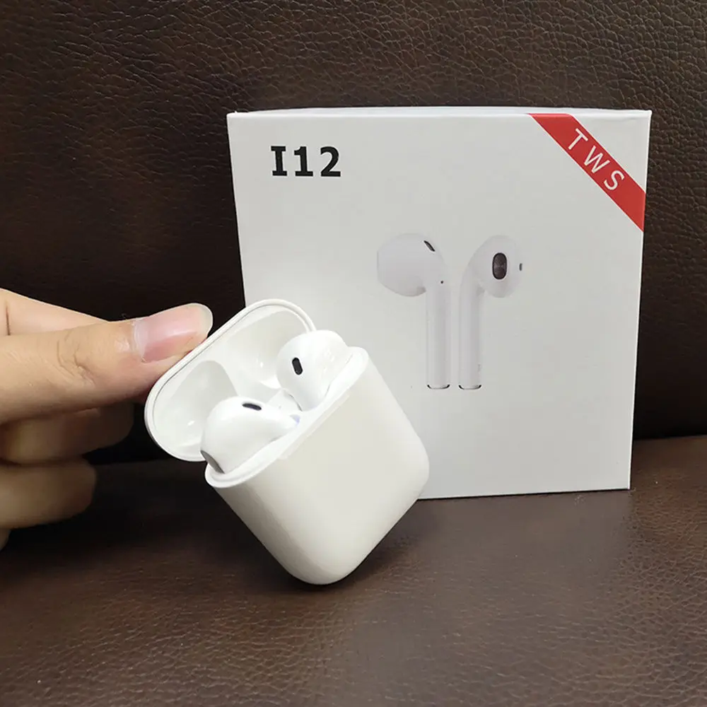 

Original i12 TWS Wireless Earphone Bluetooth Earphones Touch Control & 3D Stereo Earbuds for iPhone x Samsung All Compatible