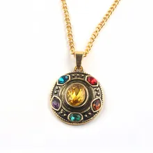 Мстители танос ожерелье кулон для женщин мужчин Бесконечность Gauntlet камень чокер аксессуары для косплея