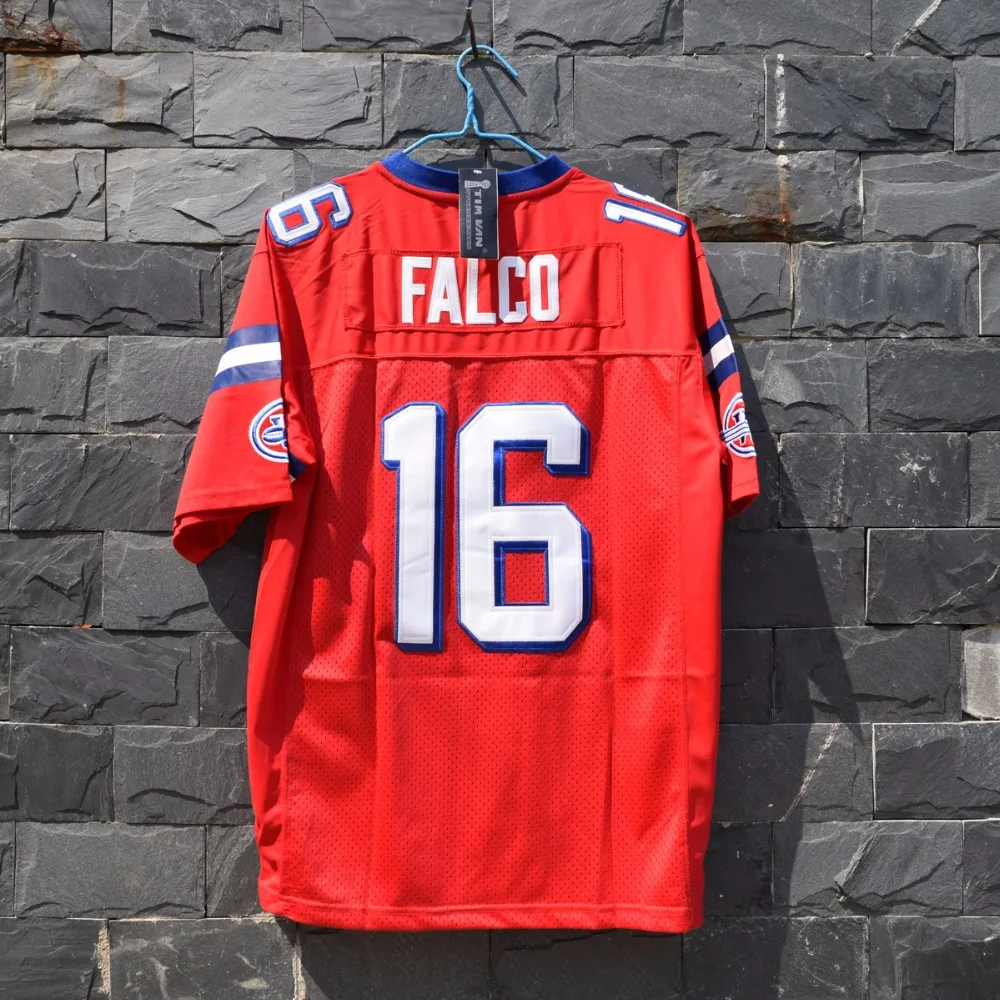 

TIM VAN STEENBERGE Keanu Reeves Shane Falco 16 Sentinels Airbrush Portrait Football Jersey-Red