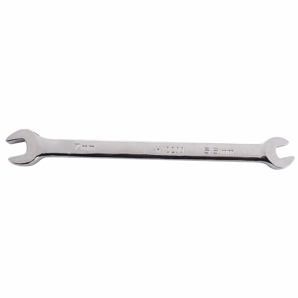 H122 Metric Polished Double Open End Wrench Opening Ratchet Wrench