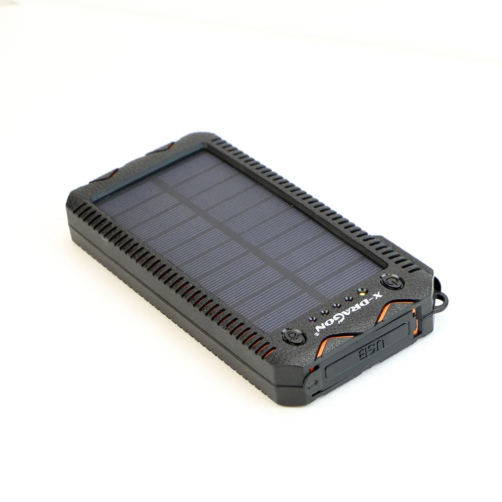 X-DRAGON 15000mAh Power Bank Solar External Battery Power Charger for iPhone Samsung Huawei Smartphones Xiaomi Outdoors Camping X-DRAGON 15000mAh Power Bank Solar External Battery Power Charger for iPhone Samsung Huawei Smartphones Xiaomi Outdoors Camping