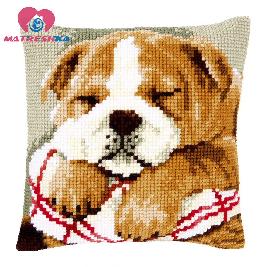 

cross stitch kits Diy embroidery needlework sets Cat Christmas Cushions Decoration Needlework cross stitch accessories Printed