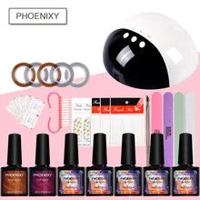 Маникюрный набор 24 Вт Светодиодный светильник-сушилка с 10 мл набор для гелевого маникюра Набор инструментов для маникюра