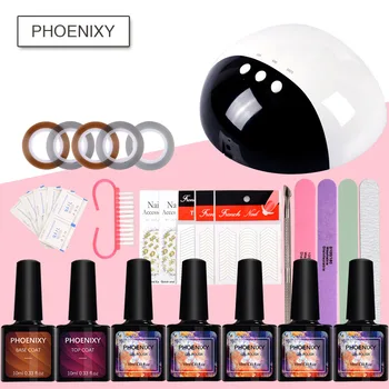 

Manicure Set 24W LED Dryer Lamp With 10ml Nail Gel Polish Kit Soak Off Manicure Tools Set For Nail Art Tools Kit