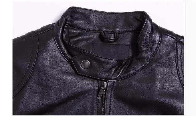 Free shipping.motor classic style,Plus size soft cowhide Jacket,fashion men's genuine Leather jacket.man biker's slim coat sheepskin leather coat