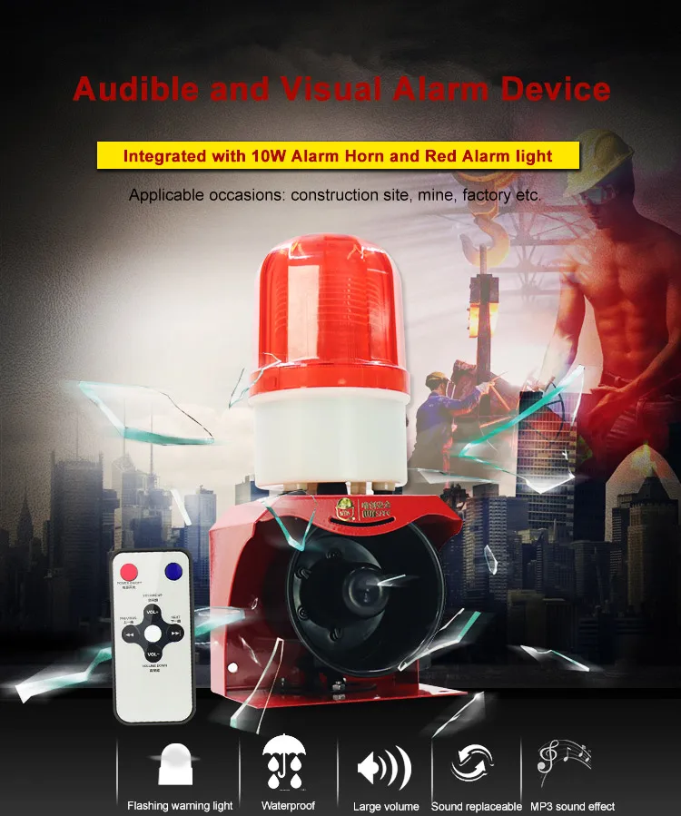 de chifre industrial som de emergência e