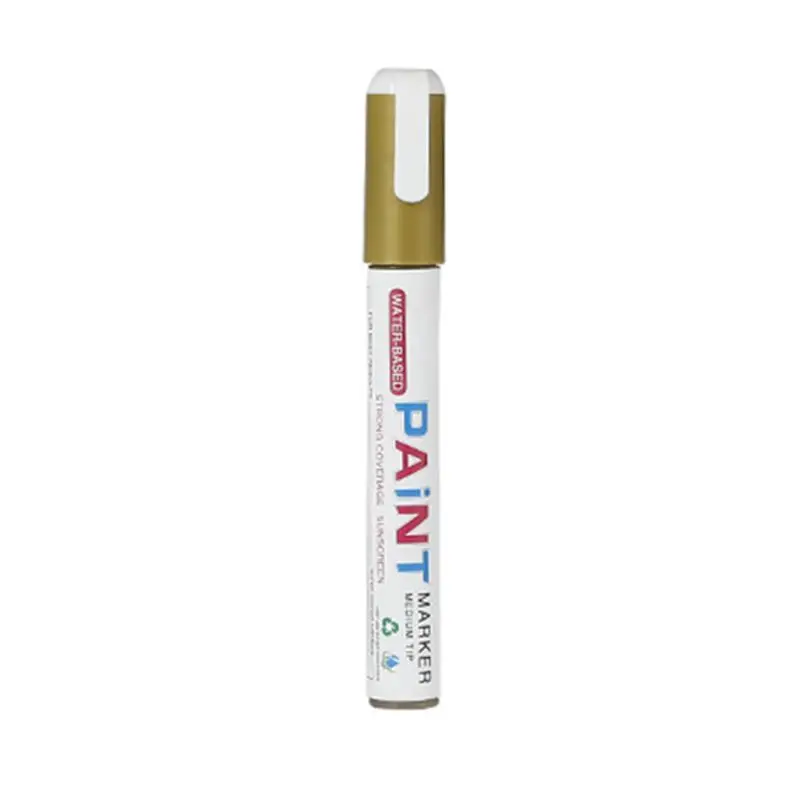 Водонепроницаемый маркер с перманентной краской ручка для автомобильных шин протектора резины металла Graffti канцелярские принадлежности 12 цветов маркер - Цвет: gold