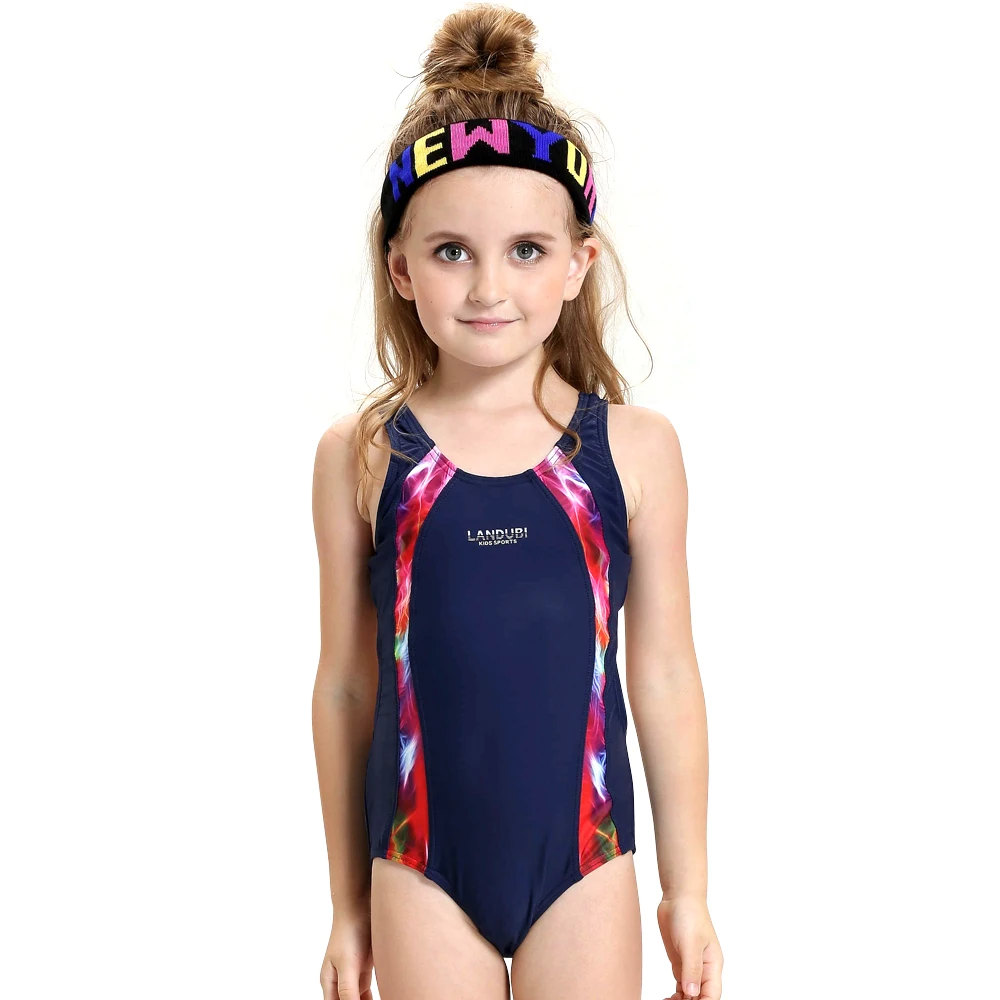 Buy 2017 Sports Kids One piece Swimwear Girls Swimsuit