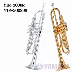 Начальный уровень труба YTR-200DR Bb посеребренные труба 200SDR Trumpete колокол Музыкальные инструменты латунный звонок с Оригинальный чехол