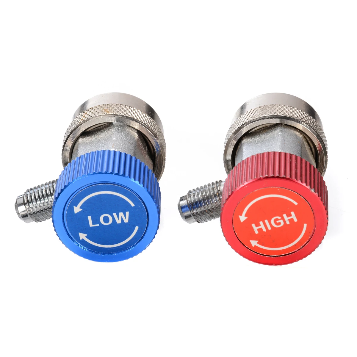 1 Set Red High/Blue Low Side Quick Coupler Adjustable R134a Quick Couplers Adapter A/C Air Condition High Low Gas Connector