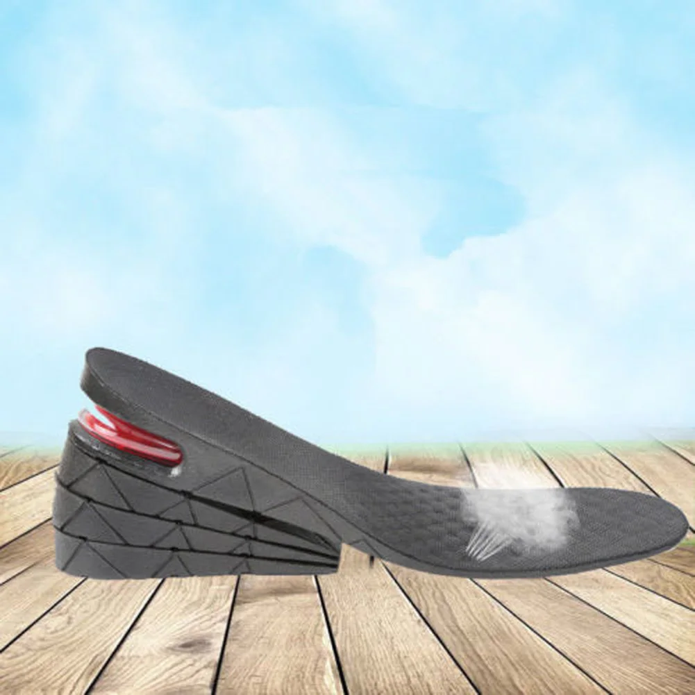 

Stealth increase 8 cm PU 4 Layers Height Increase Shoe Pads Invisible Higher Increased Insole comfortable soft breathable