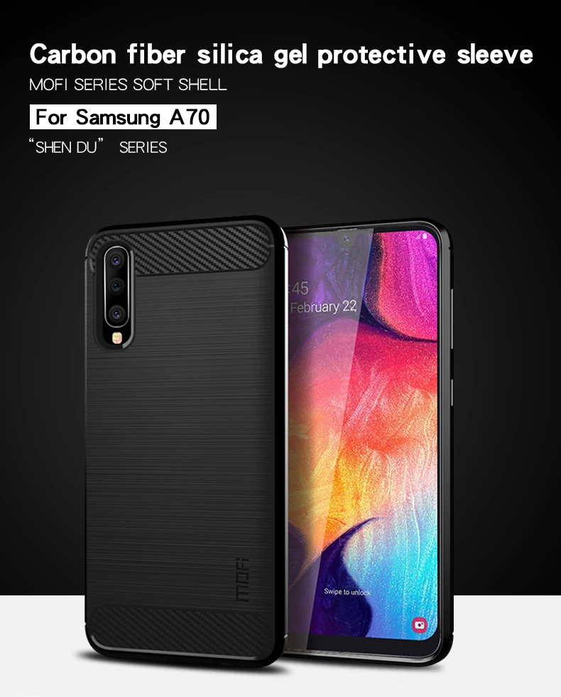 MOFI для samsung Galaxy A40 A50 A70 чехол силиконовый чехол мягкий тонкий из ТПУ чехол для телефона для Galaxy A40 A50 A70 крышка защитный экран