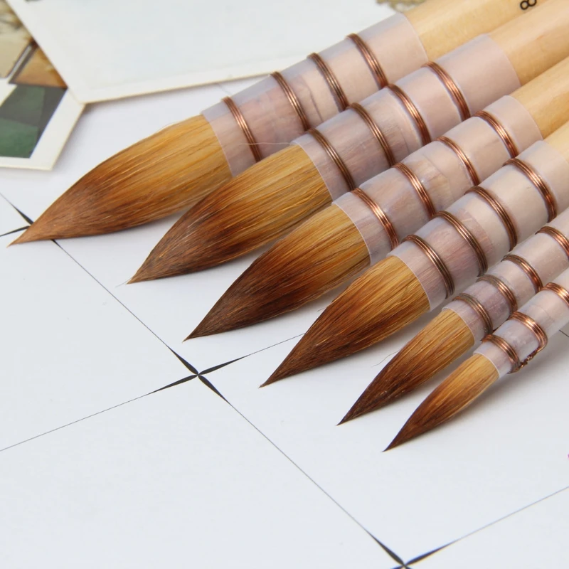 Ручная работа белка волосы художника акварельные краски кисти для акварели товары для рукоделия